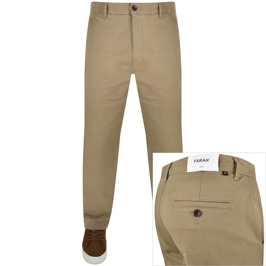 信頼も高い Farah Vintage Norwood Regular Chino Trousers Beige パンツ